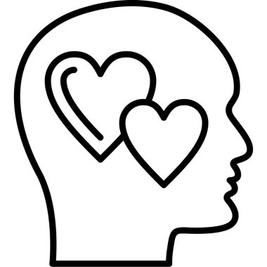 Aşk. Web simgesi basit illüstrasyon