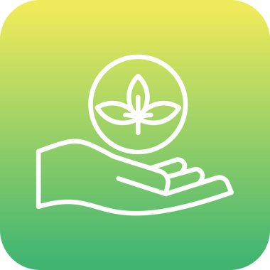 güzel yaprak çizgi vektör simgesi