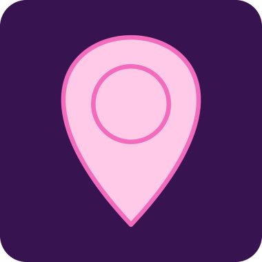 Harita pin konumu simgesi - taslak biçimi