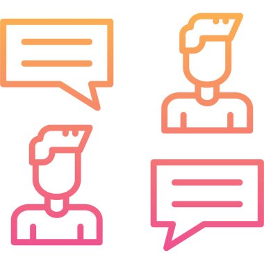 sohbet simgesi seti, düz tasarım