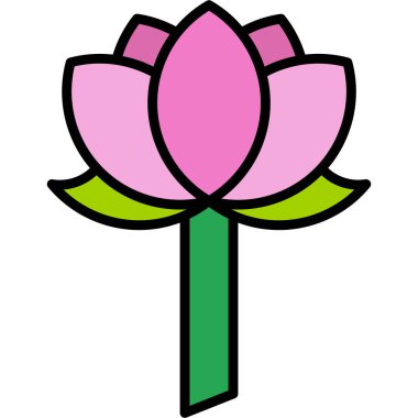 Çiçek. Web simgesi basit illüstrasyon