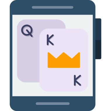 oyun düz ikon vektör çizimi