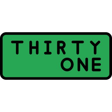 Bir numaralı düğme. Beyaz arkaplanda vektör işareti.