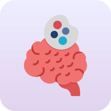 Yapay zeka beyin vektör çizim