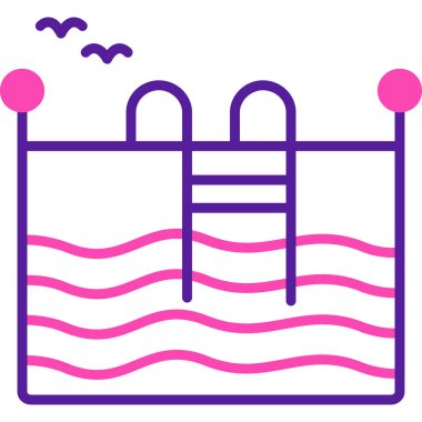 Yüzme havuzu. Basit resimleme