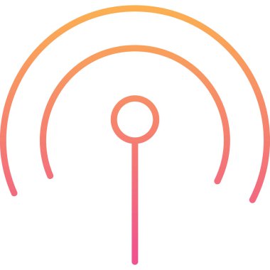 Kablosuz. Web simgesi basit illüstrasyon