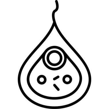 Simge bırakın. Damla vektör simgesi web için anahat çizimi