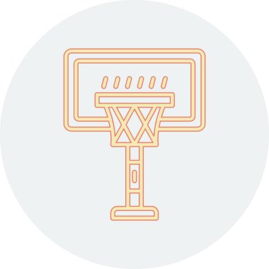 Beyaz arka planda izole edilmiş beyaz çizgi basketbol topu ikonu. Spor sembolü. vektör illüstrasyonu