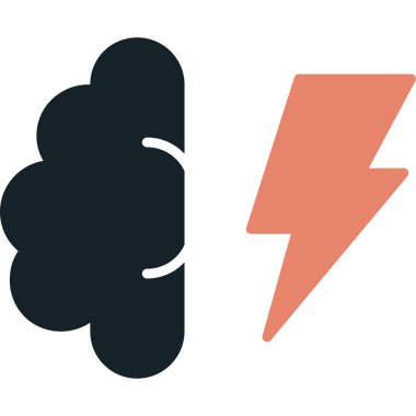 Şimşek simgesi ayarlandı. vektör illüstrasyonu