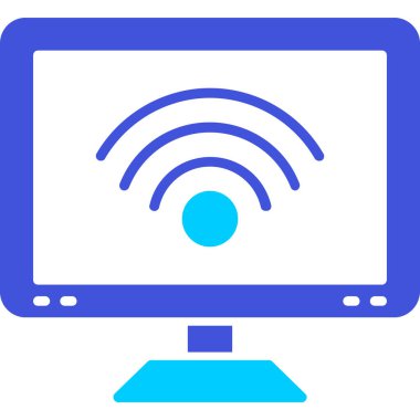 Kablosuz. Web simgesi basit illüstrasyon
