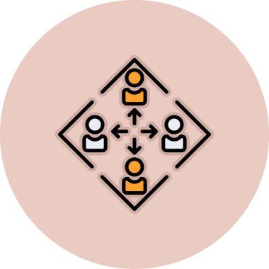 ağ bağlantısı simgesi, vektör illüstrasyonu