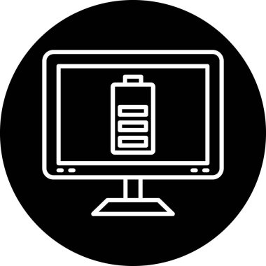 Dizüstü bilgisayar simgesinin vektör çizimi