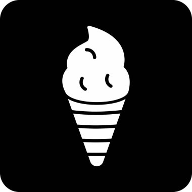 dondurma ikonu vektör illüstrasyonu