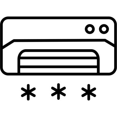 Parola kilidi simgesi dış hat vektörü. Şifre. parola erişimi