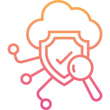 Veri Bulutu simgesi, vektör illüstrasyonu