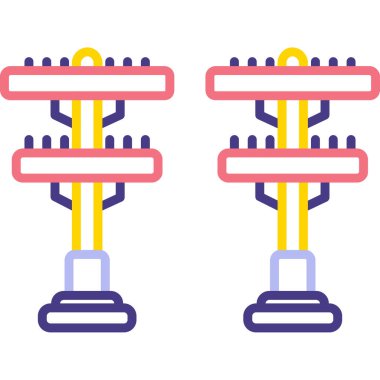 Kablo. Web simgesi basit illüstrasyon