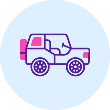 Araba modern simgesi, vektör illüstrasyonu