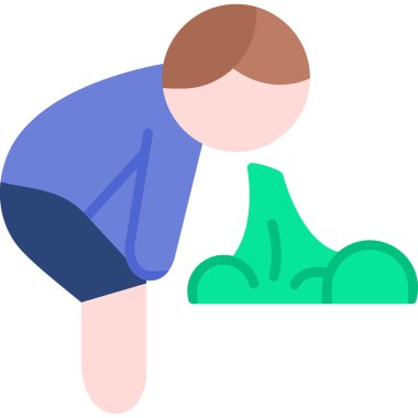 Yeşil sümükle oynayan çocuk