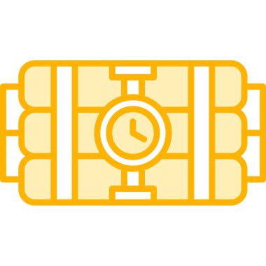 saat zamanı izole tasarım, vektör illüstrasyonu