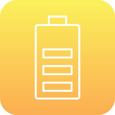 vektör bataryası düz simgesi