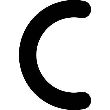 Kauçuk damgadan yapılmış C harfi