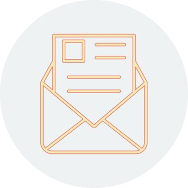 zarf e- posta simgesi vektör illüstrasyonu