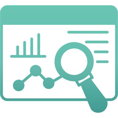 Analiz vektörü simgesi. Basit resimleme