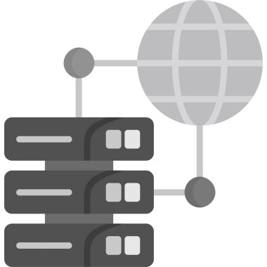 sunucu vektör simgesi. Basit resimleme