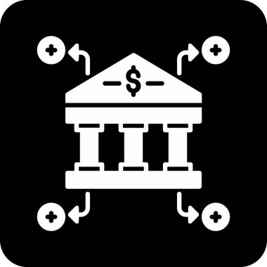 banka simgesi modada izole edilmiş arkaplan