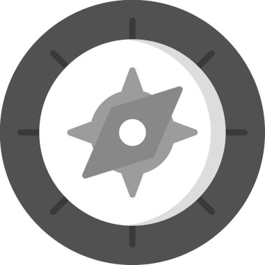 Bir pusula simgesinin vektör illüstrasyonu.