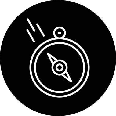 Pusula. Web simgesi basit tasarım