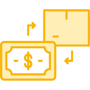Dolar. Web simgesi basit illüstrasyon