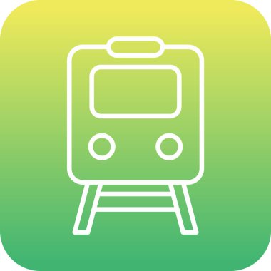 benzersiz tren vektör çizgisi simgesi