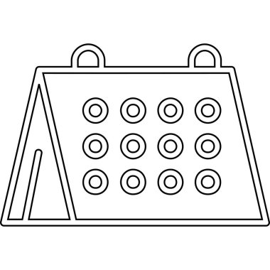 takvim anımsatıcısı simgesi tasarım, vektör grafik illüstrasyon izole