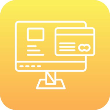 bilgisayar izleyici vektör simgesi