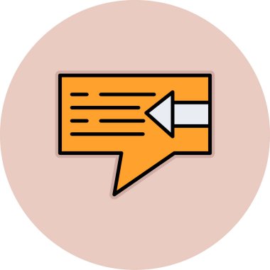 Konuşma balonlu sohbet baloncuğunun vektör simgesi