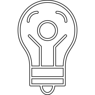 Elektrik ampul ikonu. Beyaz arkaplanda izole edilmiş web tasarımı için elektrik ampul vektör simgesi