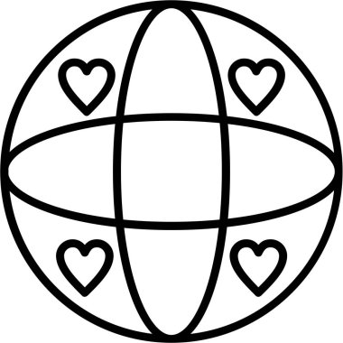 Küresel simge vektör illüstrasyonu