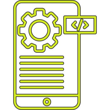 vites ayarlı akıllı telefon ikon vektör illüstrasyon tasarımı