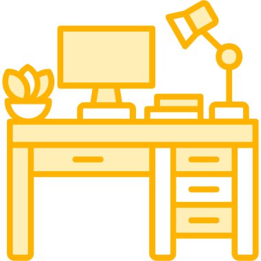 Masa. Web simgesi basit illüstrasyon