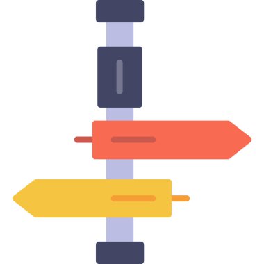 pusula düz vektör simgesi