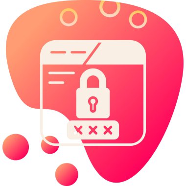 Renk kilidi simgesi beyaz arkaplanda izole edildi. Kilit işareti. Siber güvenlik kavramı. Güvenlik kavramı. Güvenlik koruması. Rastgele dinamik şekiller. vektör illüstrasyonu