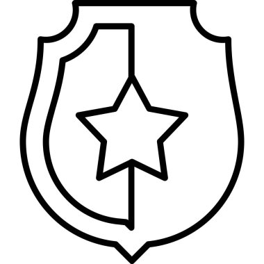 Rozet rozet simgesi taslak biçimi