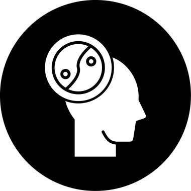 Bir beyin simgesinin vektör çizimi