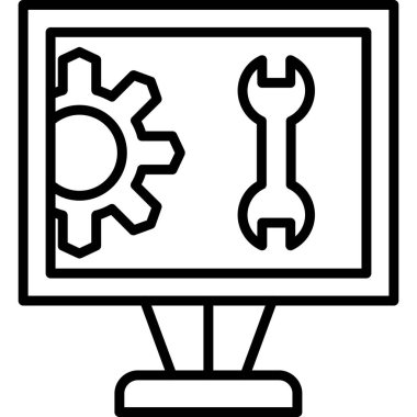 dişli ayarları simgesi, vektör illüstrasyonu