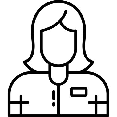 Doktor kadın simgesi, taslak biçimi