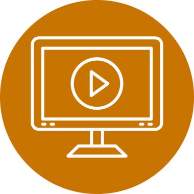 Video oynatıcı ikon vektör illüstrasyonu