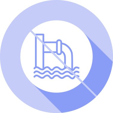 Su. Web simgesi basit illüstrasyon