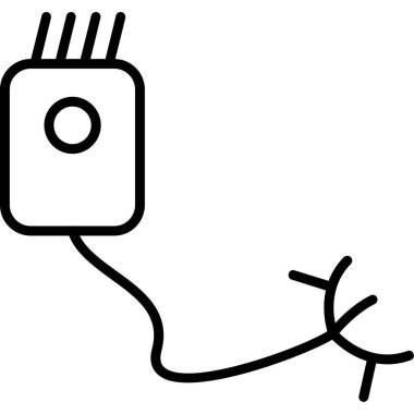 kablo elektrik dolgu simgesi ana hat biçiminde