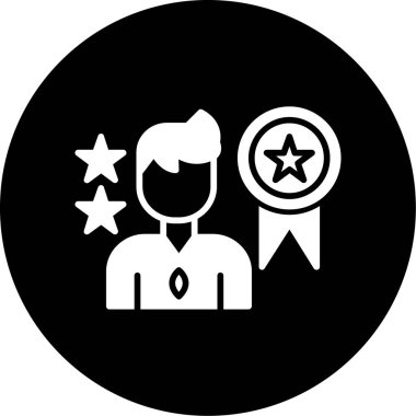 yıldız simgesi soyut bir grupta izole edildi